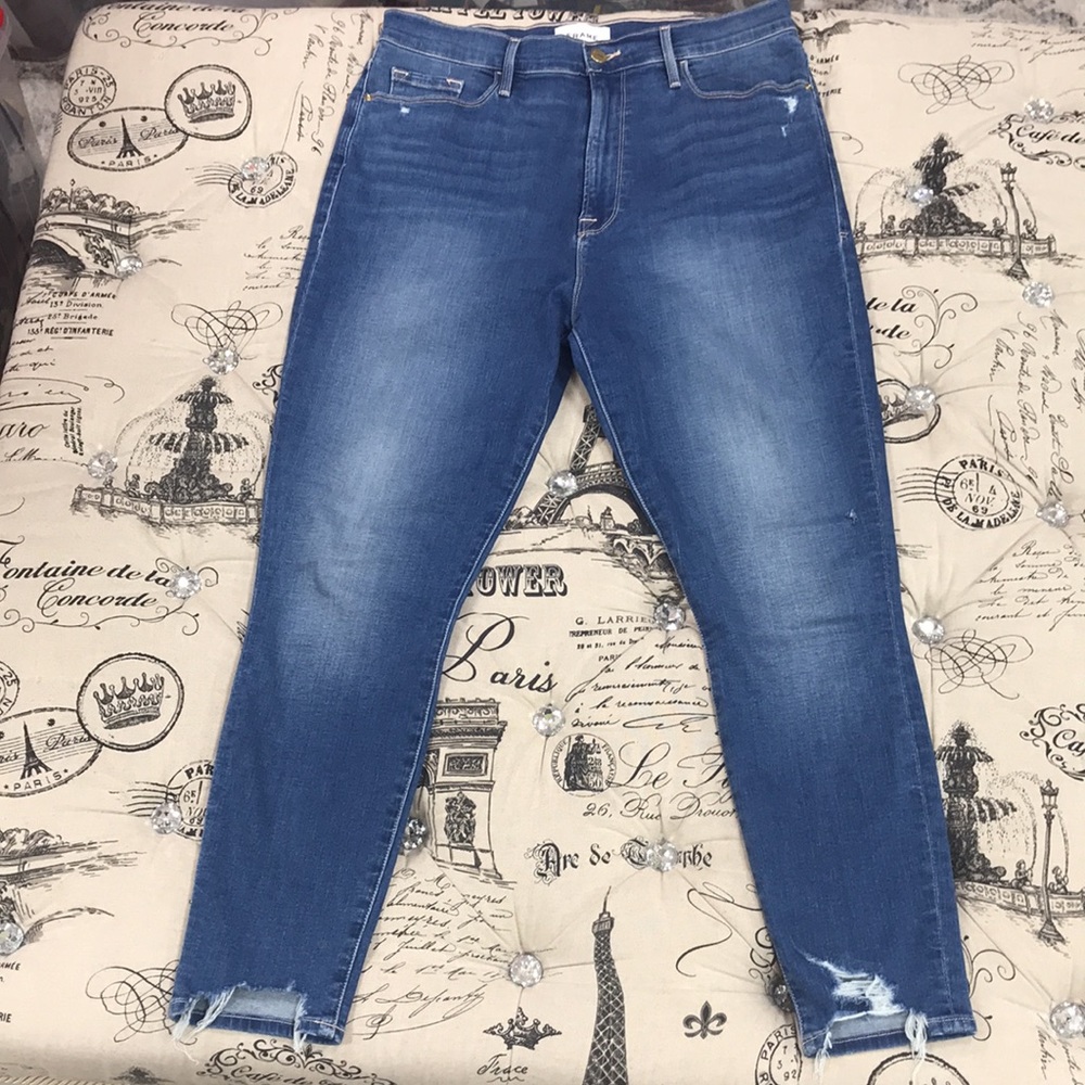 FRAME Ali High Rise Cigarette Skinny Jeans - Picture 6 of 13